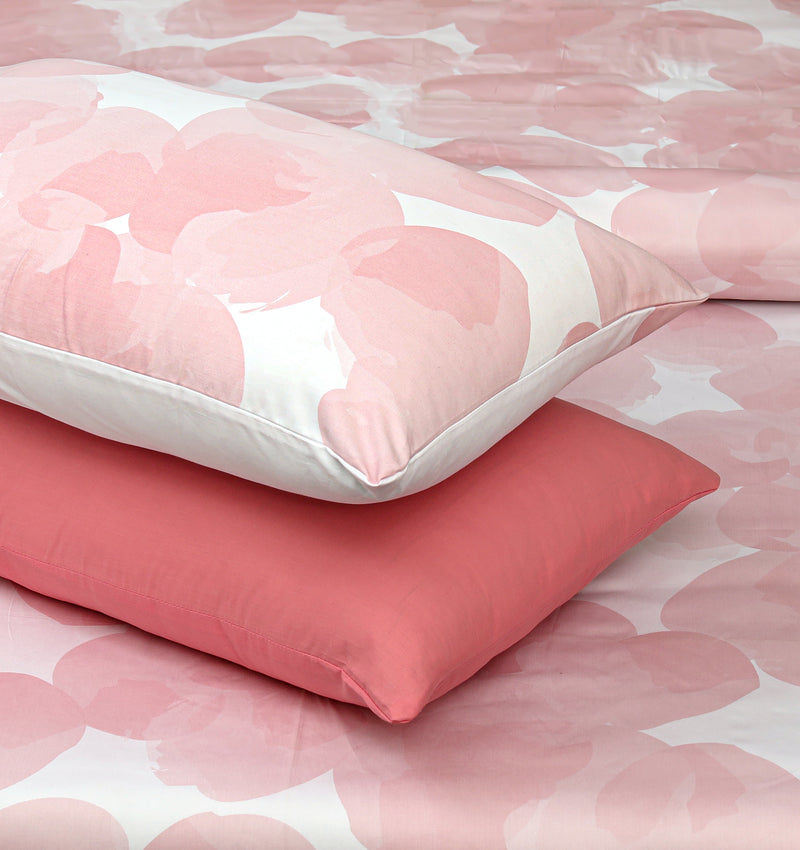 4 Pillow Cotton Satin Bed Sheet - Pinkoorni Delly