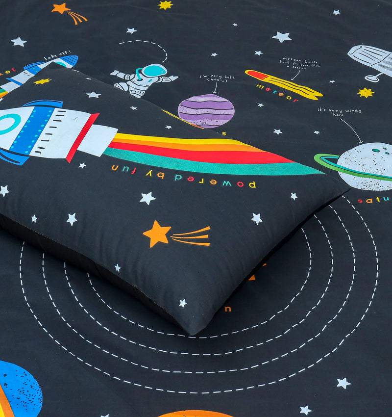 Cartoon Character Bed Sheet - Space Station