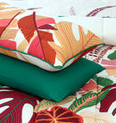 Quilted Reversible Bed Spread Set - Portlouis Palm