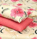 4 Pillow Cotton Bed Sheet - Drizzling flowers