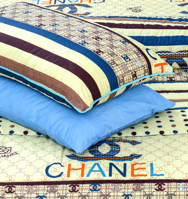 Quilted Reversible Summer Bed Spread Set - Chanel