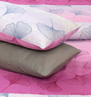 4 Pillow Cotton  Bed Sheet - Wisteria Leaf