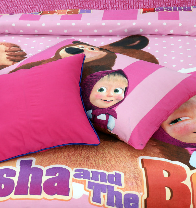 Cartoon Character Bed Sheet -Masha and the Bear