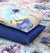 4 Pillow Digital Cotton Satin Bed Sheet - Bluish Queen