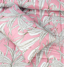 4 Pcs Quilted Reversible Bed Spread Set - Pink & White Beauty
