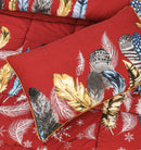 Quilted Reversible Bed Spread Set - Red Stars