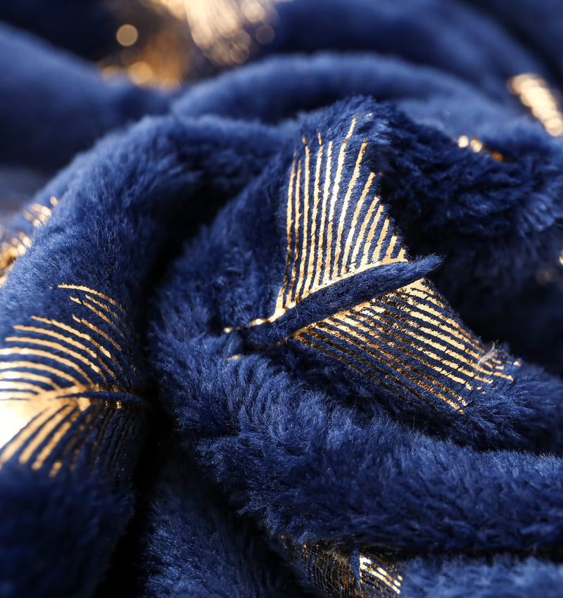 Soft High Density AC Fleece Blanket - Blue Silverish