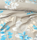 4 Pillows Digital satin Bed Sheet - Glowing Floral