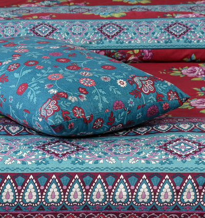 2 Pillow Cotton King Bed Sheet - Parchment