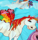 Cartoon Character Bed Sheet - Flying Unicorns