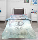 Single Bed Sheet With 1 Pillow - Unicorns aura