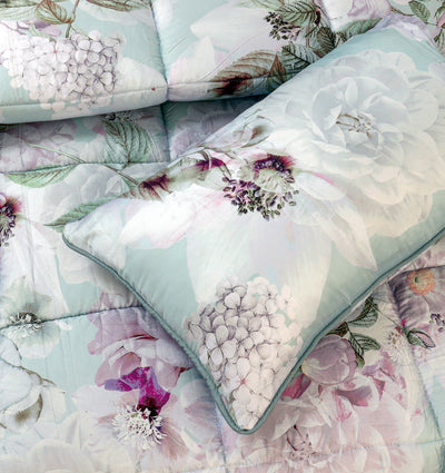 Quilted Reversible Bed Spread Set - Grey Colour