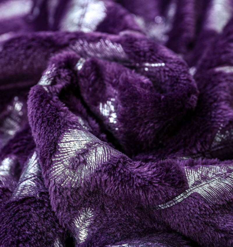 Soft High Density AC Fleece Blanket - Purple