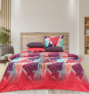 4 Pillow Cotton Bed Sheet - Colourful kingdom