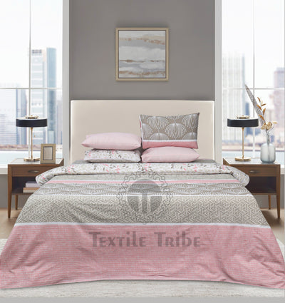 4 Pillow Cotton Bed Sheet - Summer Soft