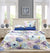 4 Pillow Digital Cotton Satin Bed Sheet - Bluish Queen