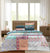 4 Pillow Digital matt Satin Bed Sheet - trible patch