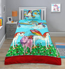 Cartoon Character Bed Sheet - Flying Unicorns