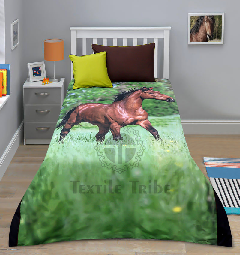 Cartoon Character Bed Sheet - Glorry of horse