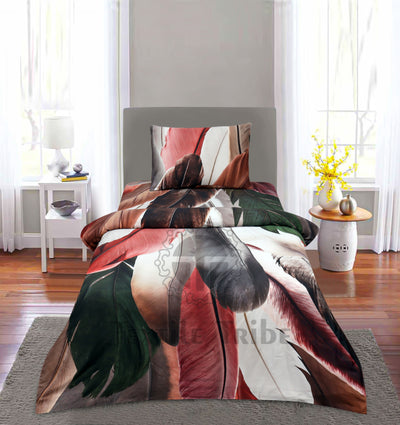 Single Digital Satin Bed Sheet - Avnoor Feathers