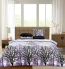 4 Pillow Cotton Bed Sheet - Tree branches