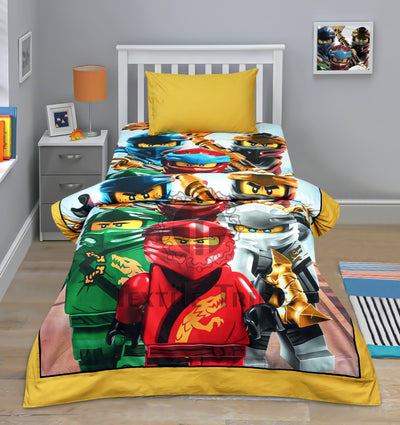 Cartoon Character Bed Sheet - Ninja gang