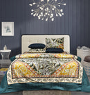 4 Pillow Digital Cotton Satin Bed Sheet - Turkish scenery