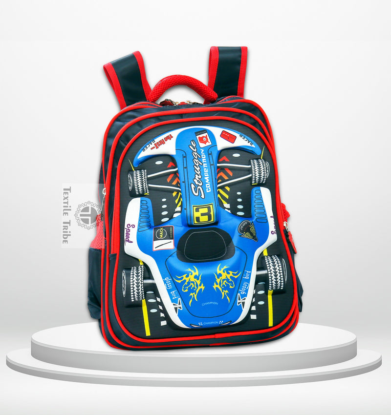 Kids School Bags 3D Character - Champion Car