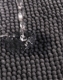 Anti Slip Fluff Cotton Large Floor Mat - Black