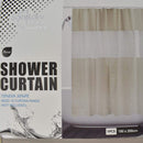 Shower Curtain With 12 Rings - Ivory