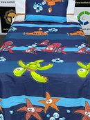 Cartoon Character Bed Sheet - Star Fishs