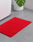 Anti Slip Fluff Cotton Large Floor Mat - Red