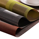Plaid Adiabatic PVC Table Place Mat & Runner Set - Red & Yellow