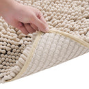 Anti Slip Micro Fiber Chenille Living Room Rug - Off White