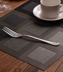 Plaid Anti Slip PVC Table Place Mat -  Shades Of Brown