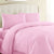 2 Pillow Fleece Winter Bedsheet - Light Pink