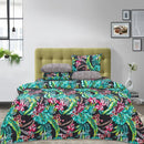 4 Pillow Cotton Satin Bed Sheet -  Colouring Leaves