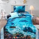 Cartoon Character Bed Sheet - Underwater Fishes