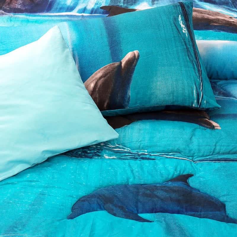 Cartoon Character Bed Sheet - Underwater Fishes