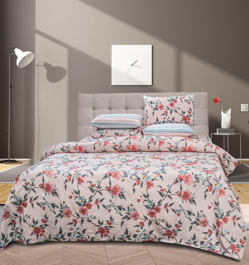 4 Pillow Bed Sheet- Arabian Flower